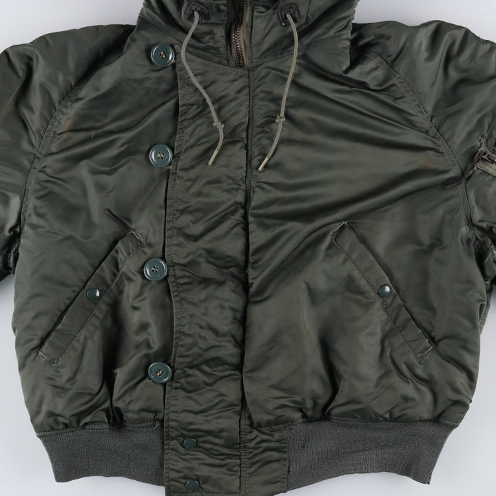1980'S US Military Alpha N-2B Flight Jacket, Large, Men's Size L, Vintage others Khaki type Vintage Second Hand