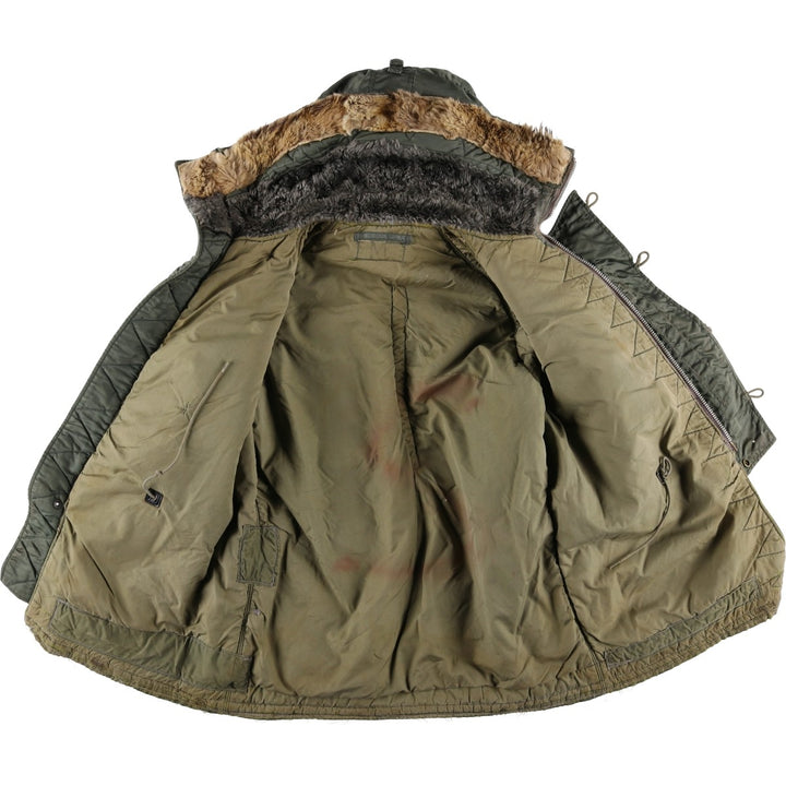 Vintage N-3B Coyote Fur Military Flight Jacket, Men's XL unclear Khaki type Vintage Second Hand
