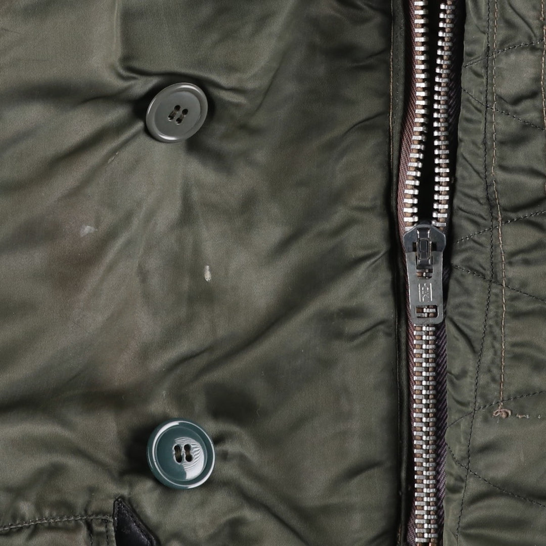 Vintage N-3B Coyote Fur Military Flight Jacket, Men's XL unclear Khaki type Vintage Second Hand