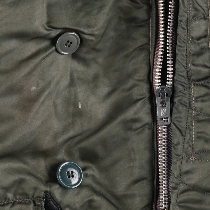 Vintage N-3B Coyote Fur Military Flight Jacket, Men's XL unclear Khaki type Vintage Second Hand