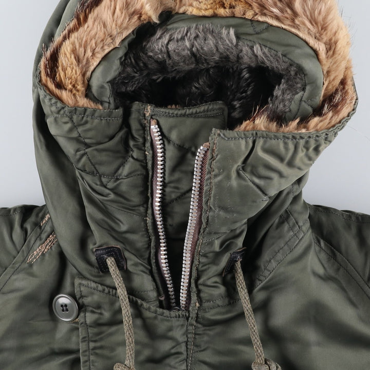 Vintage N-3B Coyote Fur Military Flight Jacket, Men's XL unclear Khaki type Vintage Second Hand