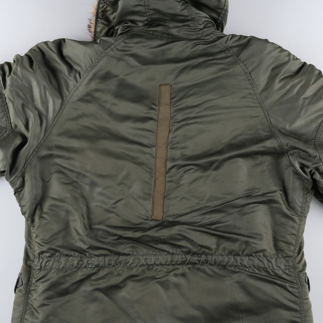 Vintage N-3B Coyote Fur Military Flight Jacket, Men's XL unclear Khaki type Vintage Second Hand