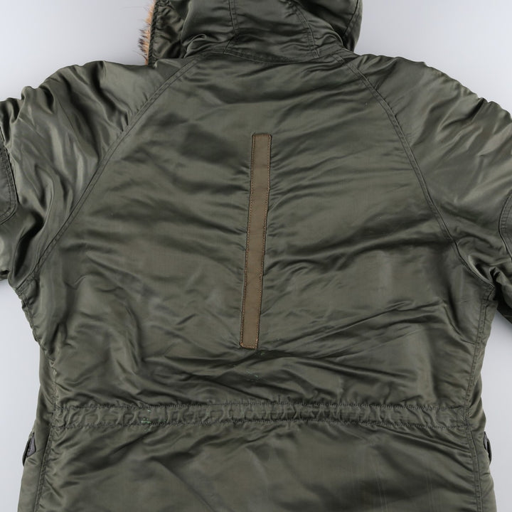 Vintage N-3B Coyote Fur Military Flight Jacket, Men's XL unclear Khaki type Vintage Second Hand
