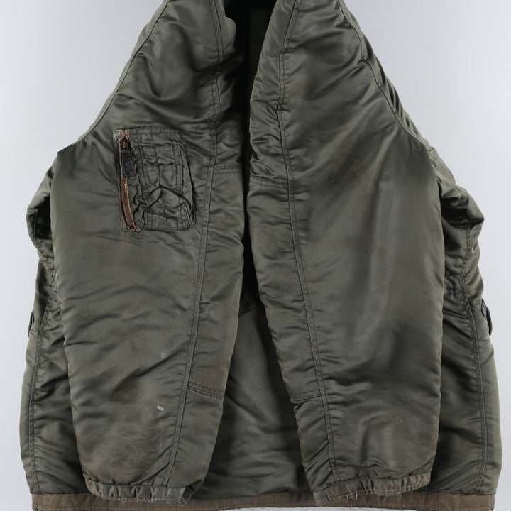Vintage N-3B Coyote Fur Military Flight Jacket, Men's XL unclear Khaki type Vintage Second Hand