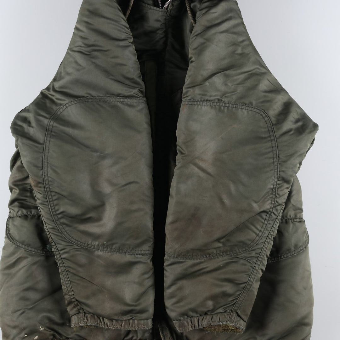 Vintage N-3B Coyote Fur Military Flight Jacket, Men's XL unclear Khaki type Vintage Second Hand