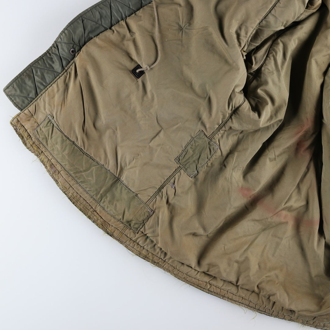 Vintage N-3B Coyote Fur Military Flight Jacket, Men's XL unclear Khaki type Vintage Second Hand