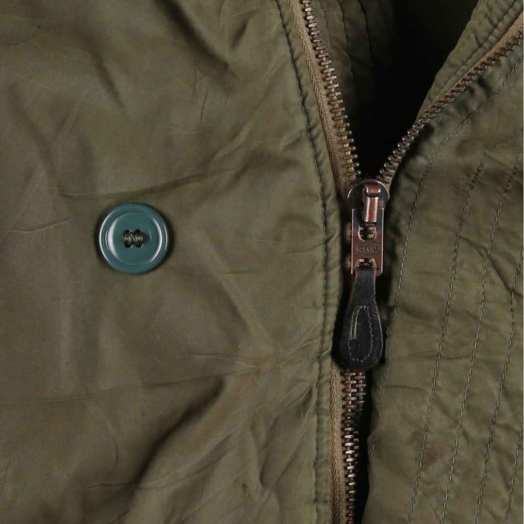 1970'S US Military N-3B Modified Coyote Fur Padded Military Flight Jacket, Men's Size Medium, Vintage wool Khaki type Vintage Second Hand