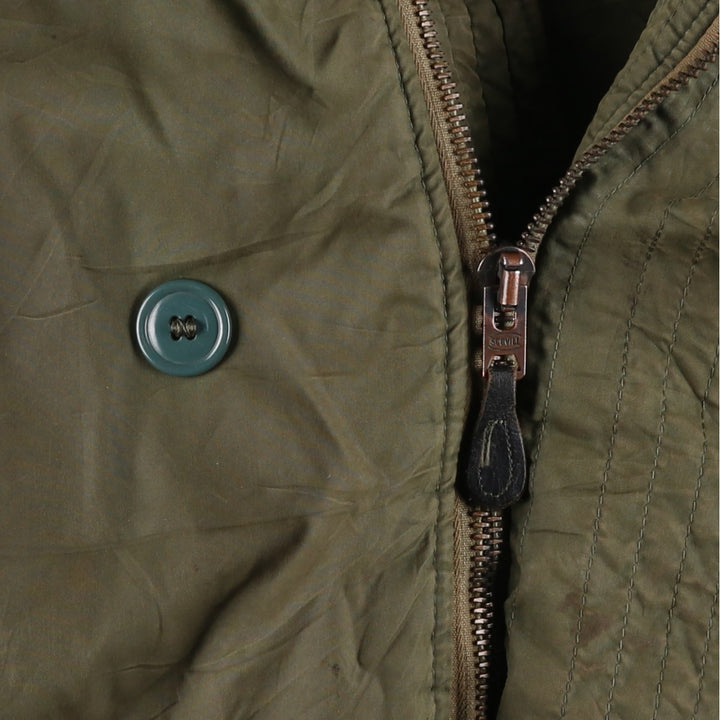 1970'S US Military N-3B Modified Coyote Fur Padded Military Flight Jacket, Men's Size Medium, Vintage wool Khaki type Vintage Second Hand