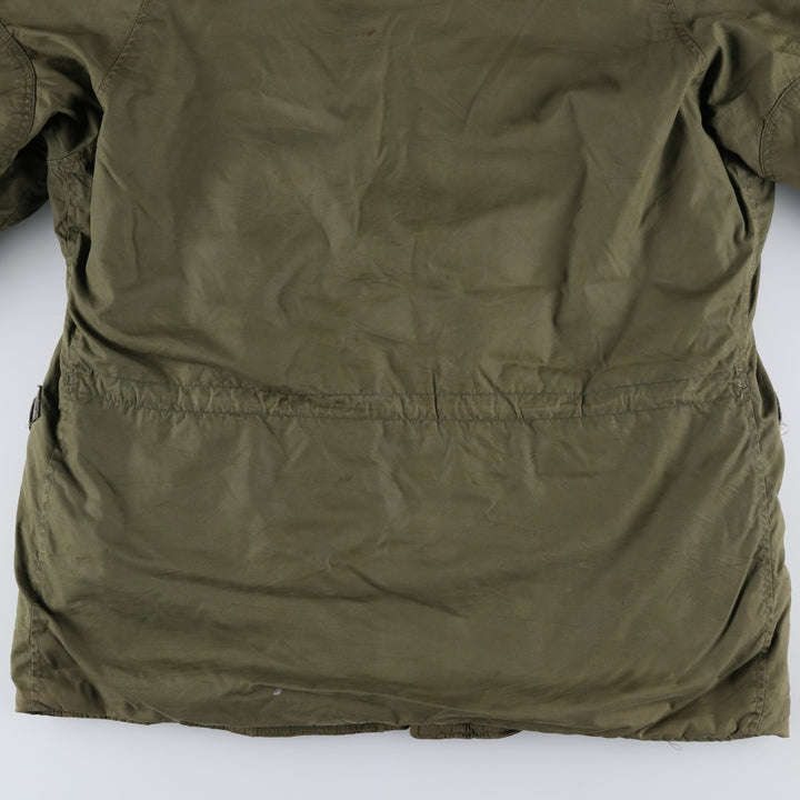 1970'S US Military N-3B Modified Coyote Fur Padded Military Flight Jacket, Men's Size Medium, Vintage wool Khaki type Vintage Second Hand