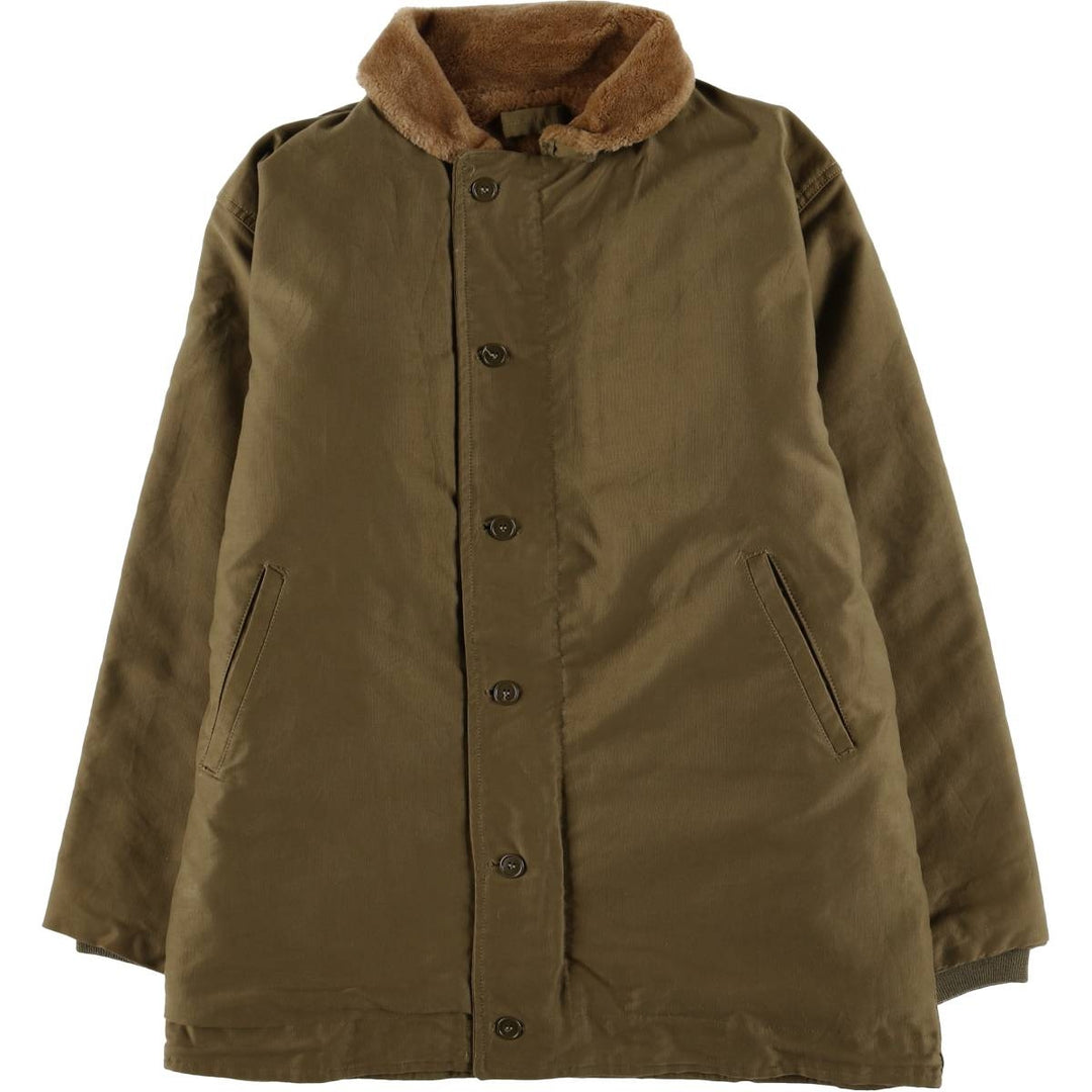 N-1 Military Deck Jacket Men's XL unclear Khaki type Vintage Second Hand