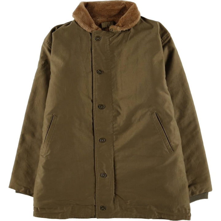 N-1 Military Deck Jacket Men's XL unclear Khaki type Vintage Second Hand