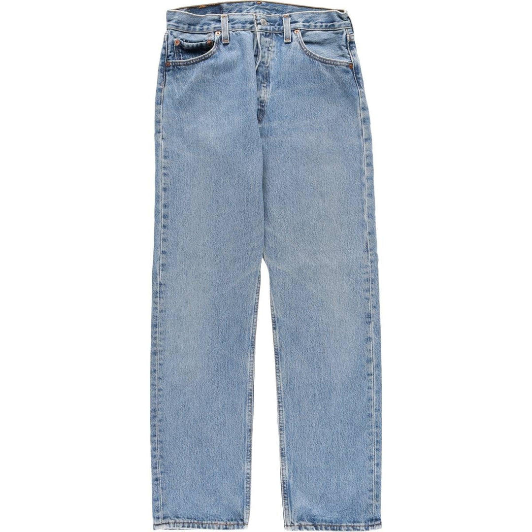 90'S Levi's 6501-0193 Straight Denim Pants, Made in USA, Women's Size L (W30), Vintage cotton blue type Vintage Second Hand