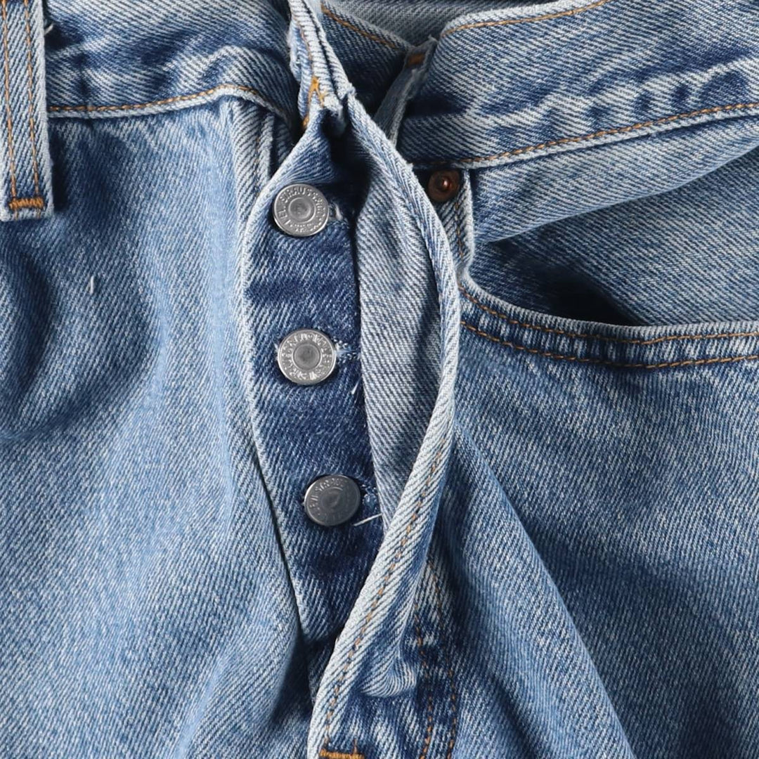 90'S Levi's 6501-0193 Straight Denim Pants, Made in USA, Women's Size L (W30), Vintage cotton blue type Vintage Second Hand