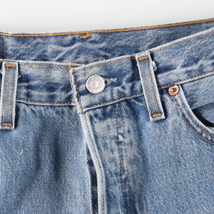 90'S Levi's 6501-0193 Straight Denim Pants, Made in USA, Women's Size L (W30), Vintage cotton blue type Vintage Second Hand