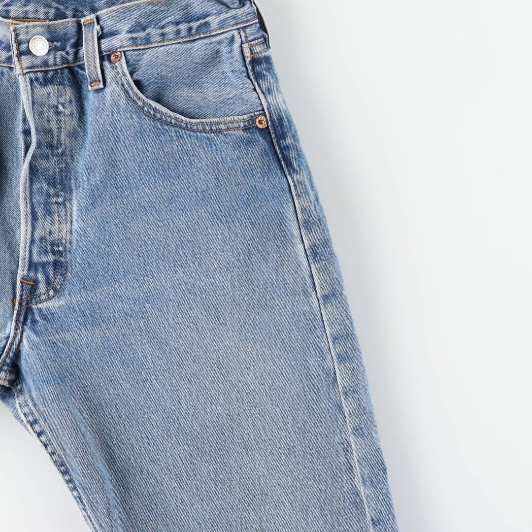 90'S Levi's 6501-0193 Straight Denim Pants, Made in USA, Women's Size L (W30), Vintage cotton blue type Vintage Second Hand