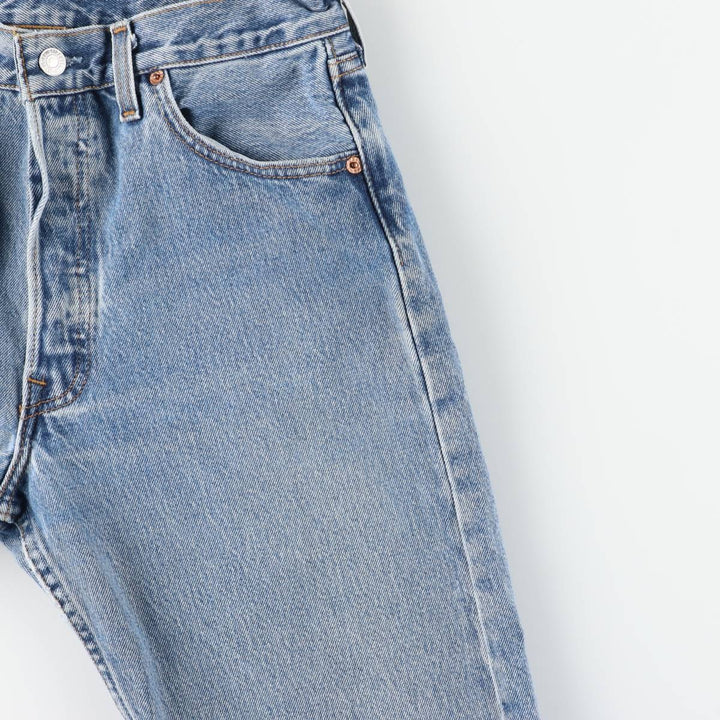 90'S Levi's 6501-0193 Straight Denim Pants, Made in USA, Women's Size L (W30), Vintage cotton blue type Vintage Second Hand