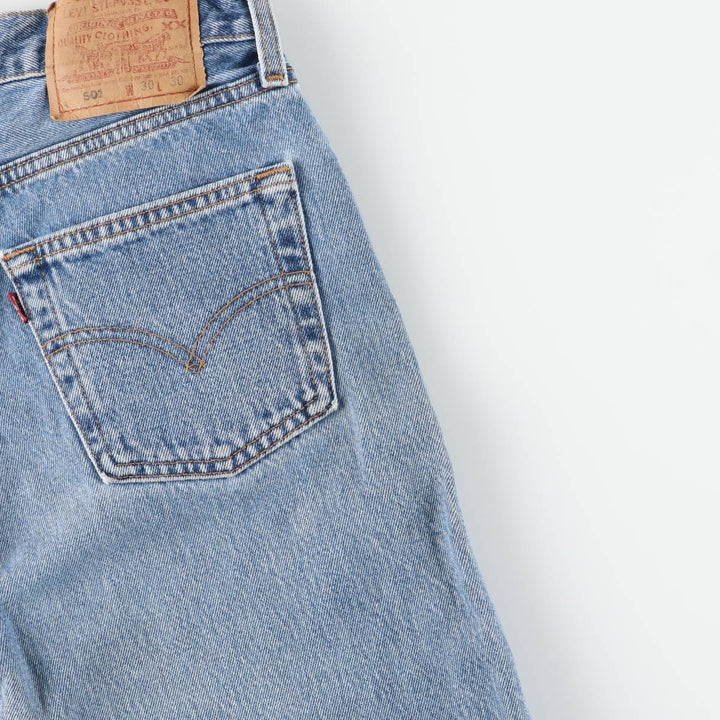 90'S Levi's 6501-0193 Straight Denim Pants, Made in USA, Women's Size L (W30), Vintage cotton blue type Vintage Second Hand