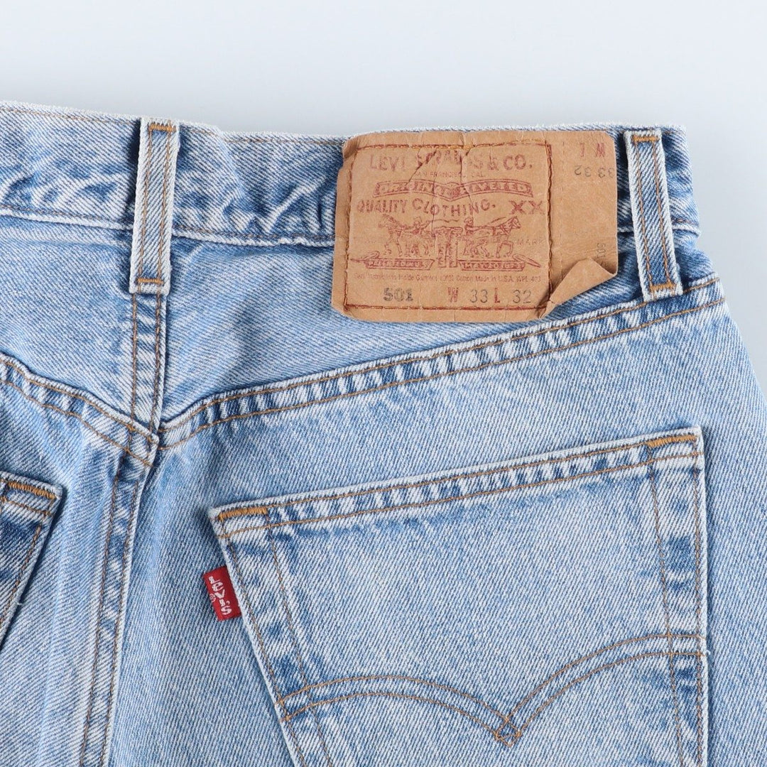 90'S Levi's 501-0193 Straight Denim Pants Made in USA Men's W31 Vintage cotton blue type Vintage Second Hand