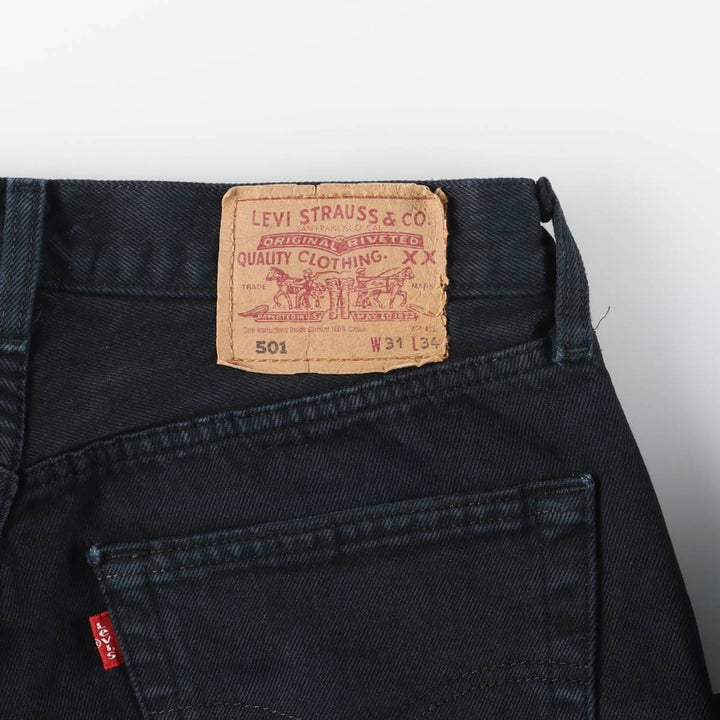 90s~ Vintage Levi's 501 Euro Model Black Denim Straight Denim Pants Men's Size W30 cotton black type Vintage Second Hand