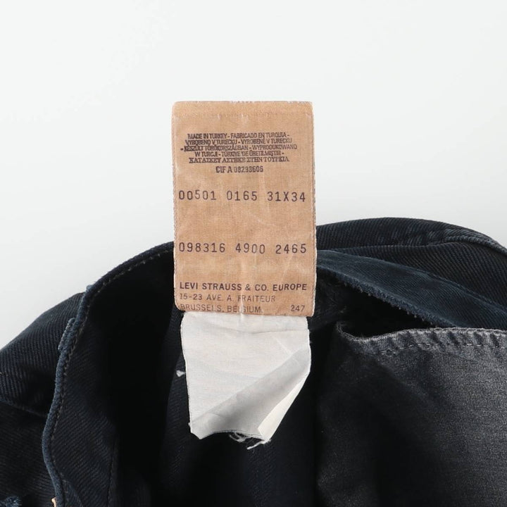90s~ Vintage Levi's 501 Euro Model Black Denim Straight Denim Pants Men's Size W30 cotton black type Vintage Second Hand