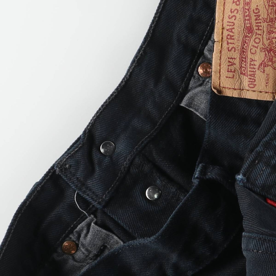 90s~ Vintage Levi's 501 Euro Model Black Denim Straight Denim Pants Men's Size W30 cotton black type Vintage Second Hand