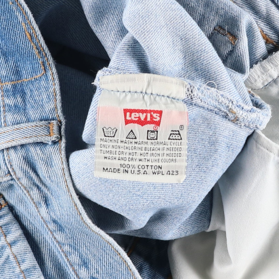 90'S Levi's 501-5915 Straight Denim Pants, Made in USA, Men's, Size W33, Vintage cotton blue type Vintage Second Hand