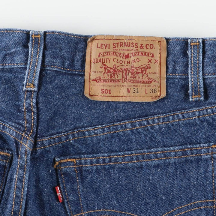 90'S Levi's 501 Straight Denim Pants, Made in USA, Men's, W30, Vintage cotton blue type Vintage Second Hand