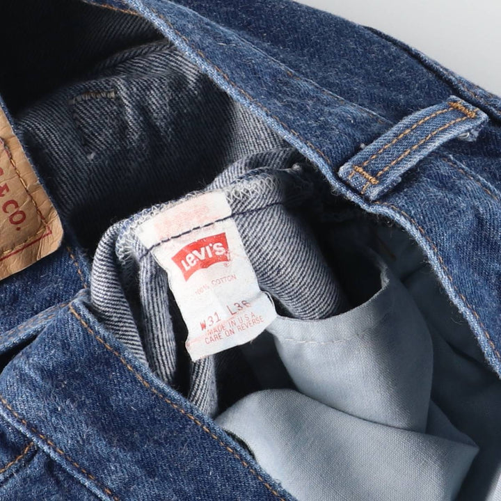 90'S Levi's 501 Straight Denim Pants, Made in USA, Men's, W30, Vintage cotton blue type Vintage Second Hand