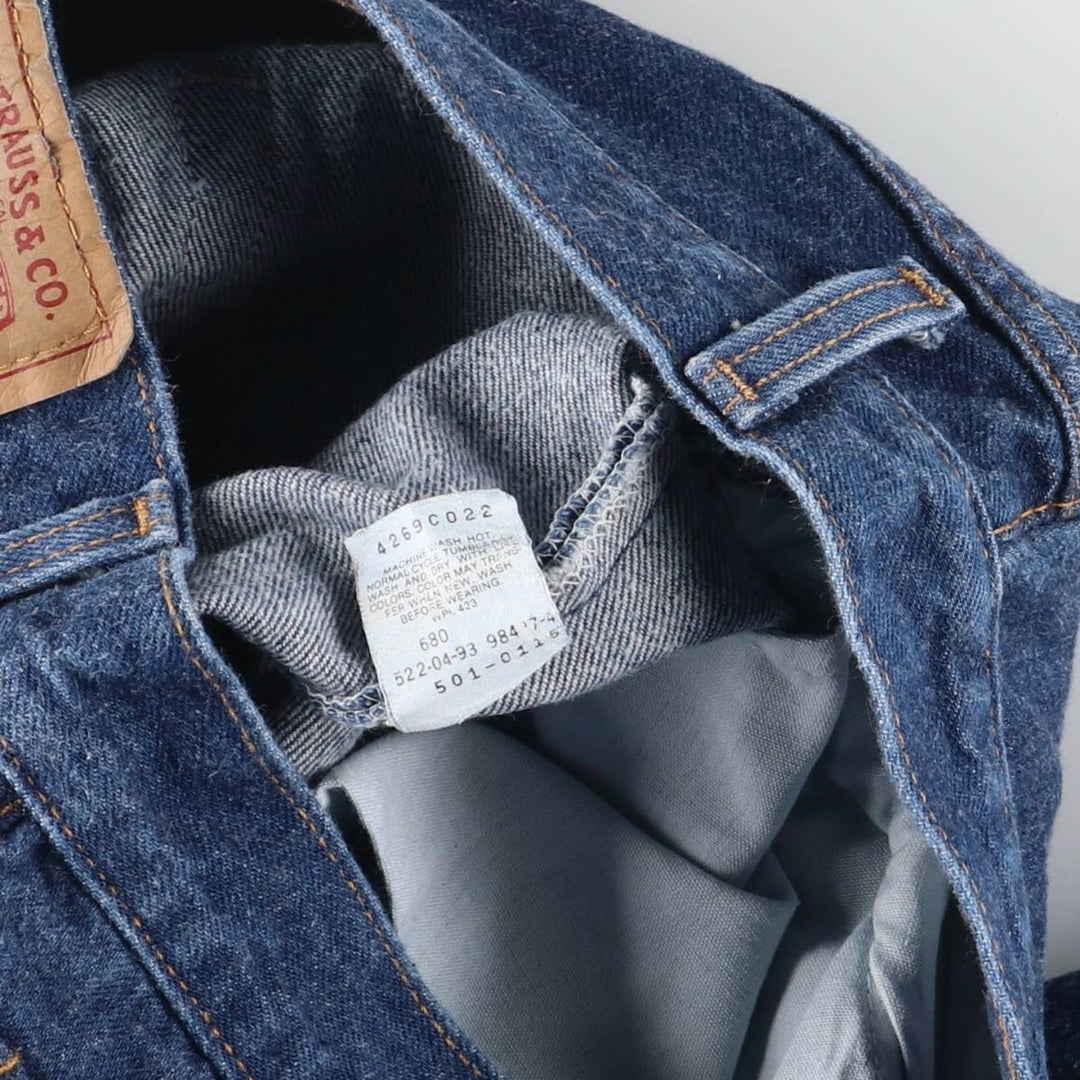 90'S Levi's 501 Straight Denim Pants, Made in USA, Men's, W30, Vintage cotton blue type Vintage Second Hand