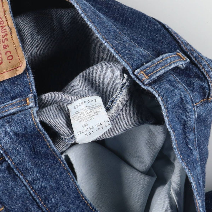 90'S Levi's 501 Straight Denim Pants, Made in USA, Men's, W30, Vintage cotton blue type Vintage Second Hand