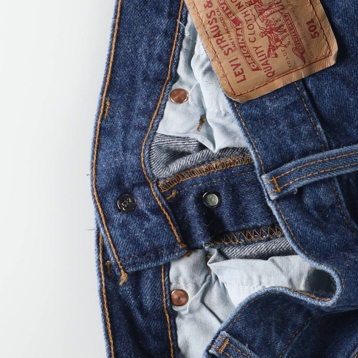 90'S Levi's 501 Straight Denim Pants, Made in USA, Men's, W30, Vintage cotton blue type Vintage Second Hand