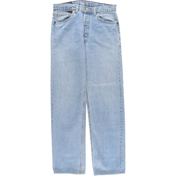 90'S Levi's 501 Straight Denim Pants, Made in USA, Men's, W32, Vintage cotton Blue type light blue Vintage Second Hand