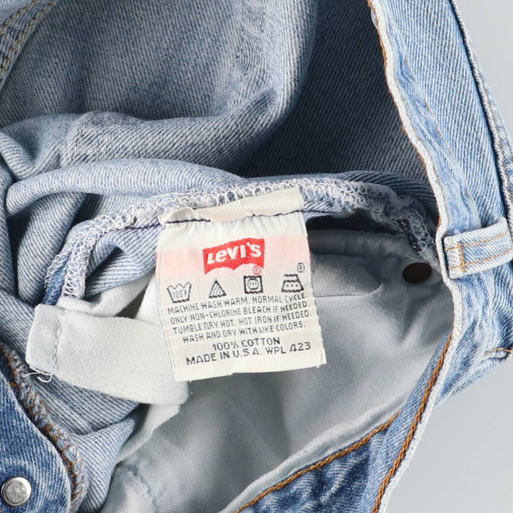 90'S Levi's 501 Straight Denim Pants, Made in USA, Men's, W32, Vintage cotton Blue type light blue Vintage Second Hand