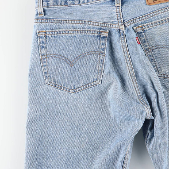 90'S Levi's 501 Straight Denim Pants, Made in USA, Men's, W32, Vintage cotton Blue type light blue Vintage Second Hand
