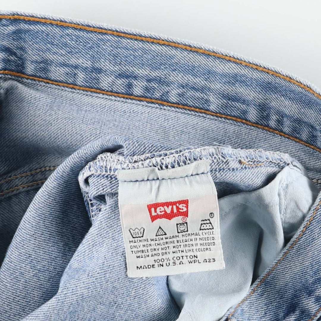 90'S Levi's 501 Straight Denim Pants, Made in USA, Men's, Size W35, Vintage cotton blue type Vintage Second Hand
