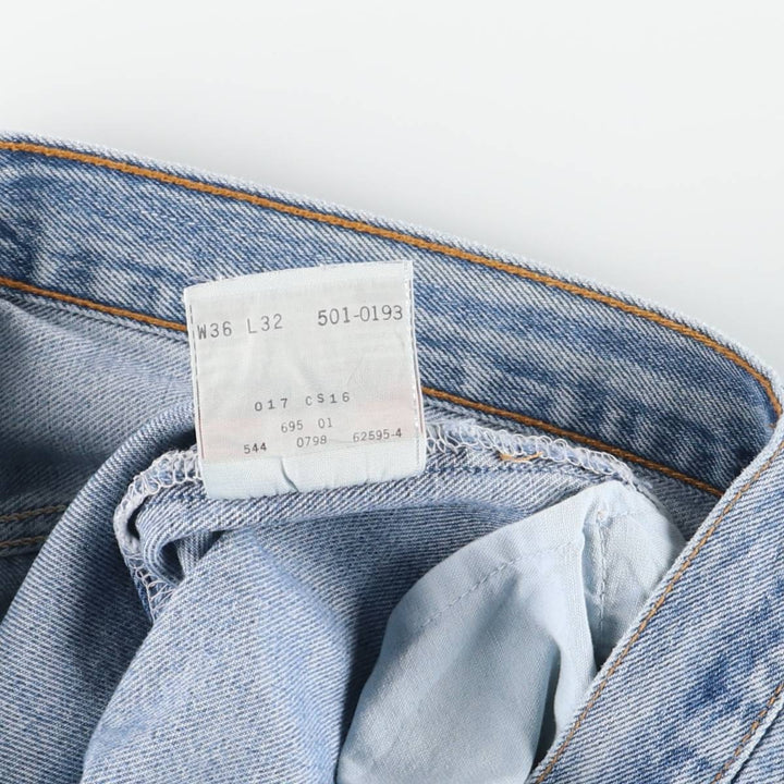 90'S Levi's 501 Straight Denim Pants, Made in USA, Men's, Size W35, Vintage cotton blue type Vintage Second Hand