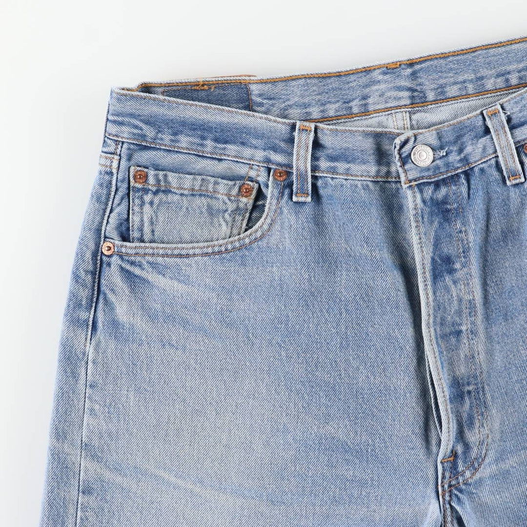 90'S Levi's 501 Straight Denim Pants, Made in USA, Men's, Size W35, Vintage cotton blue type Vintage Second Hand