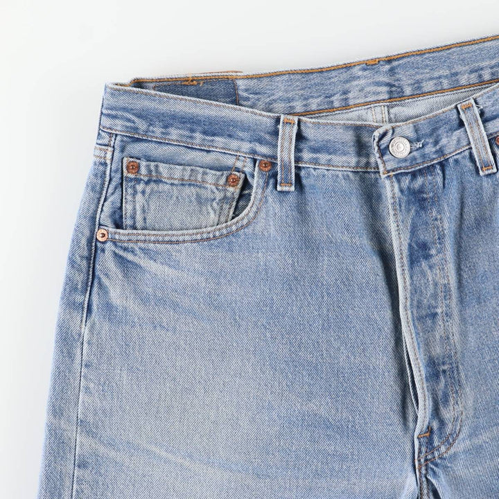 90'S Levi's 501 Straight Denim Pants, Made in USA, Men's, Size W35, Vintage cotton blue type Vintage Second Hand