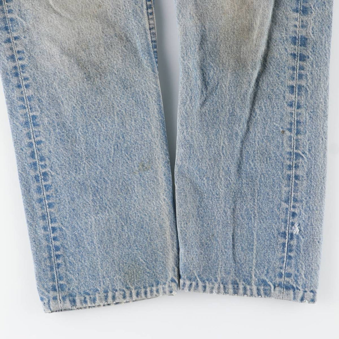 Vintage 1990'S Levi's 505 tapered denim pants, men's size W34. unclear Blue type light blue Vintage Second Hand