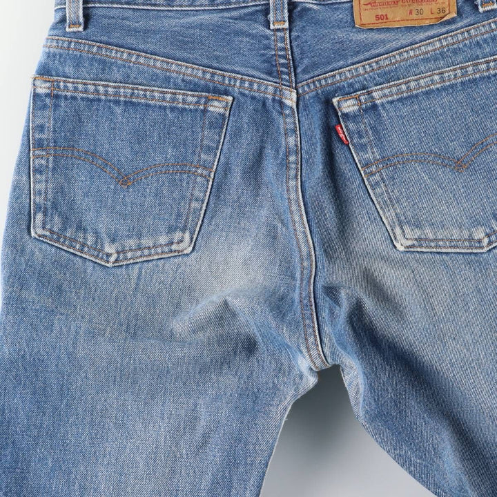 90'S Levi's 501 Straight Denim Pants, Made in USA, Men's, W29, Vintage cotton blue type Vintage Second Hand