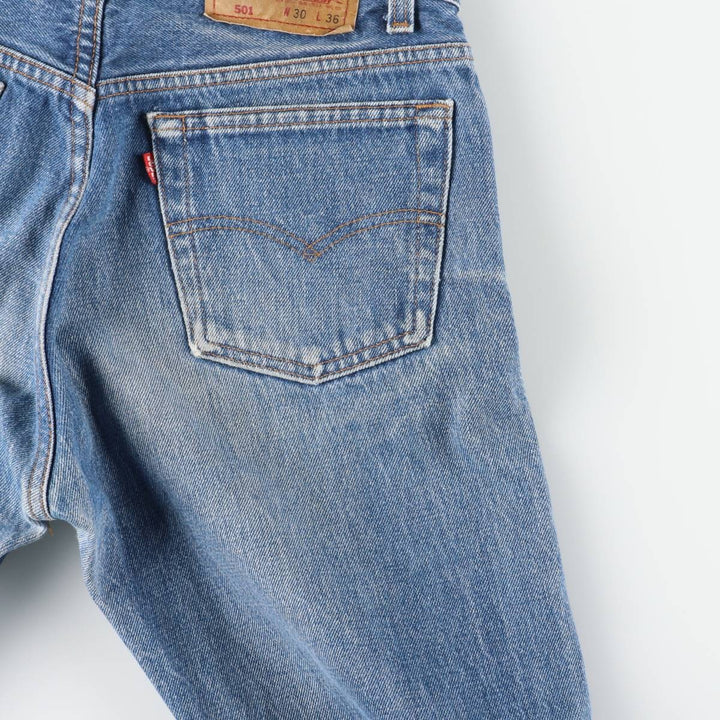 90'S Levi's 501 Straight Denim Pants, Made in USA, Men's, W29, Vintage cotton blue type Vintage Second Hand