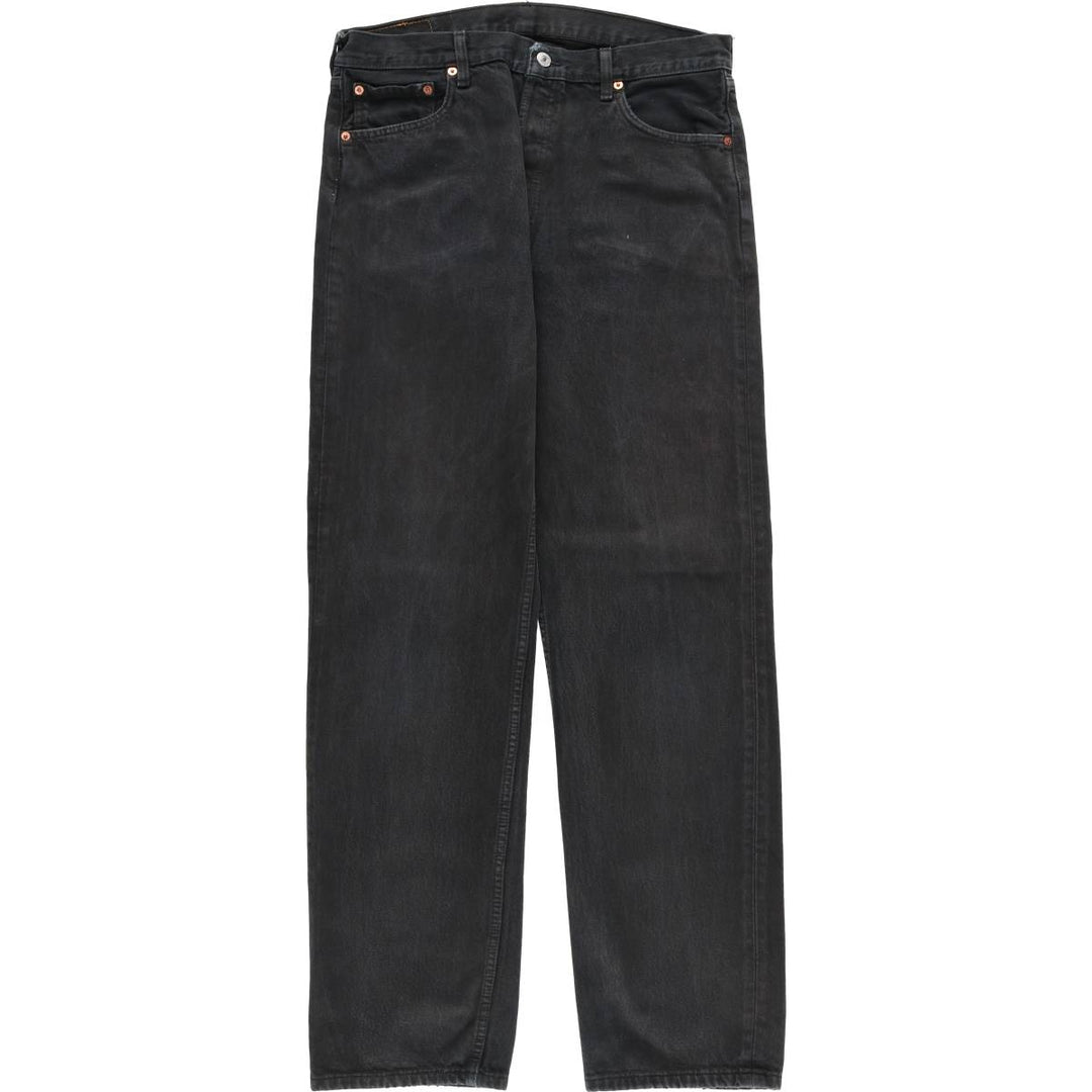 90'S Levi's 501 Euro Model Black Denim Straight Denim Pants, Men's, W35, Vintage cotton black type Vintage Second Hand
