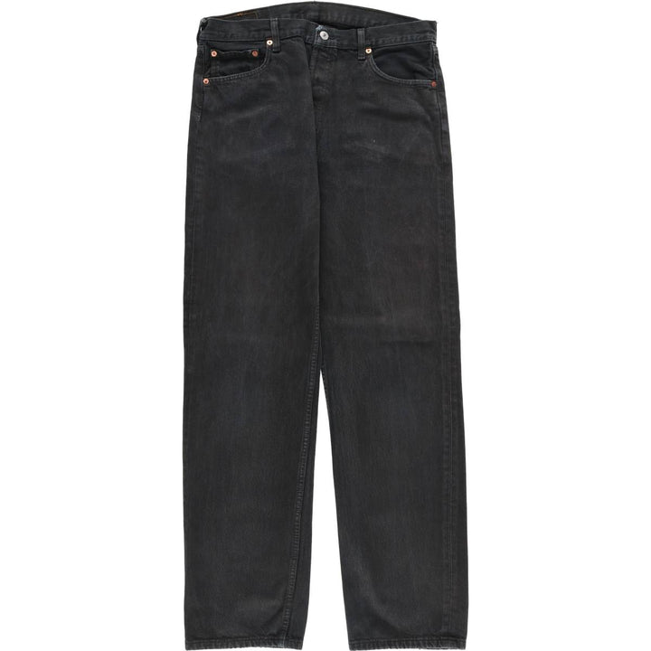 90'S Levi's 501 Euro Model Black Denim Straight Denim Pants, Men's, W35, Vintage cotton black type Vintage Second Hand