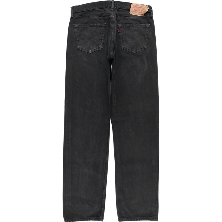 90'S Levi's 501 Euro Model Black Denim Straight Denim Pants, Men's, W35, Vintage cotton black type Vintage Second Hand