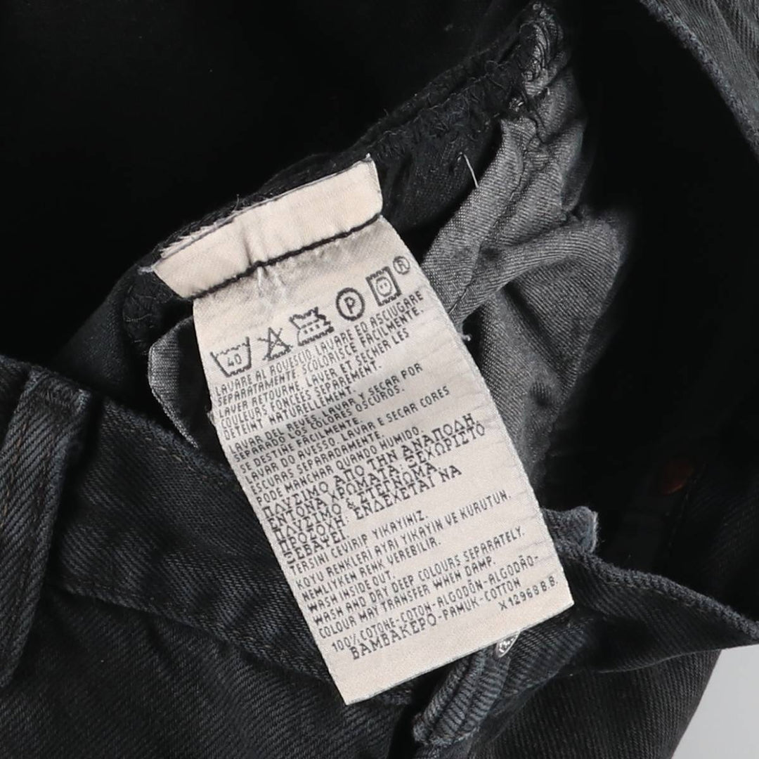 90'S Levi's 501 Euro Model Black Denim Straight Denim Pants, Men's, W35, Vintage cotton black type Vintage Second Hand