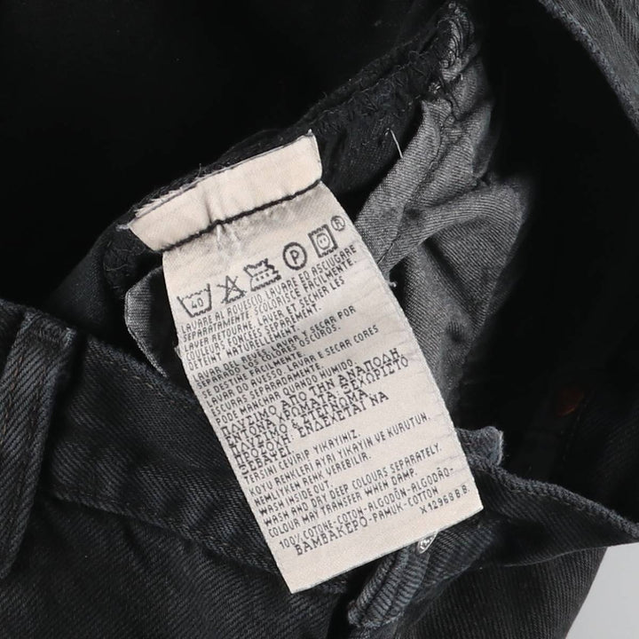 90'S Levi's 501 Euro Model Black Denim Straight Denim Pants, Men's, W35, Vintage cotton black type Vintage Second Hand