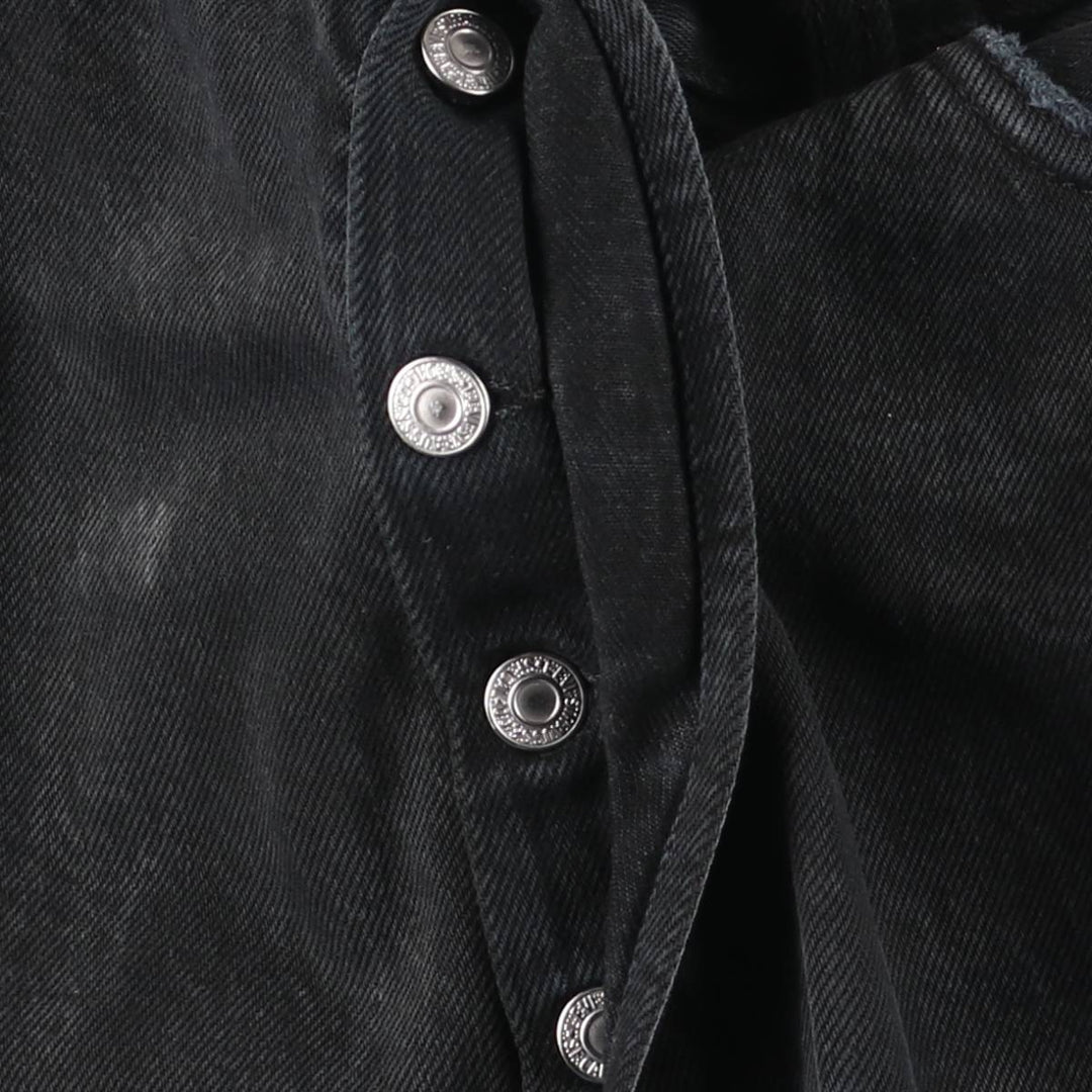 90'S Levi's 501 Euro Model Black Denim Straight Denim Pants, Men's, W35, Vintage cotton black type Vintage Second Hand