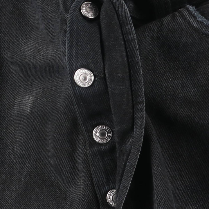 90'S Levi's 501 Euro Model Black Denim Straight Denim Pants, Men's, W35, Vintage cotton black type Vintage Second Hand