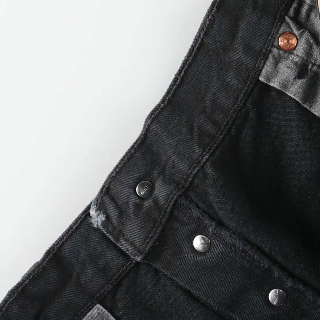 90'S Levi's 501 Euro Model Black Denim Straight Denim Pants, Men's, W35, Vintage cotton black type Vintage Second Hand