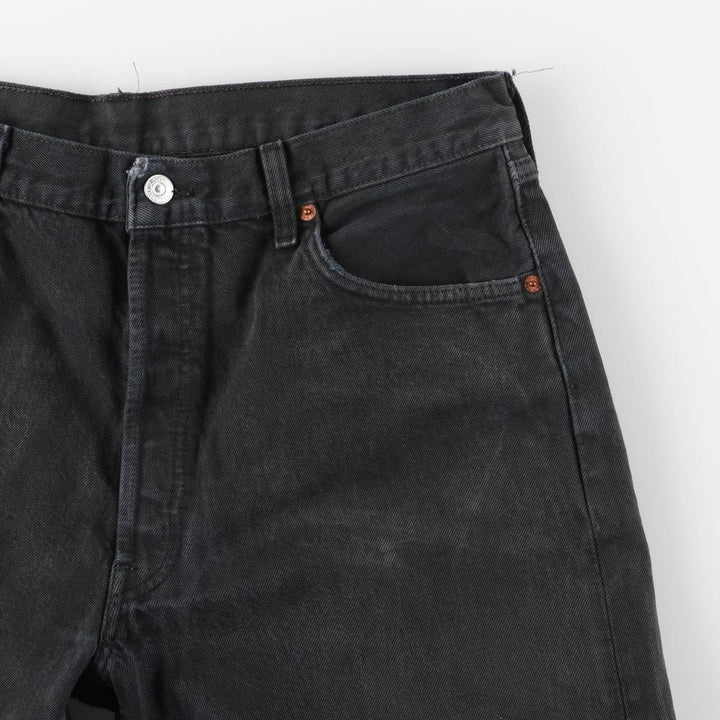 90'S Levi's 501 Euro Model Black Denim Straight Denim Pants, Men's, W35, Vintage cotton black type Vintage Second Hand